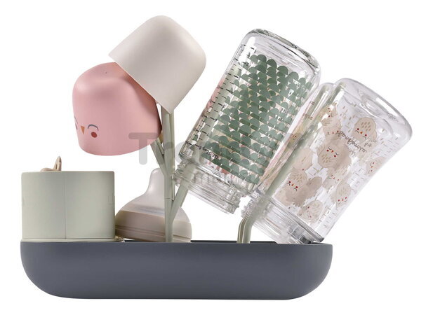 Odkvapkávač dojčenských fliaš Forest Draining Rack Misty Mineral Beaba modulárny na 6 fliaš zelený od 0 mes BE911729