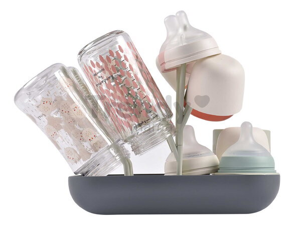 Odkvapkávač dojčenských fliaš Forest Draining Rack Misty Mineral Beaba modulárny na 6 fliaš zelený od 0 mes BE911729