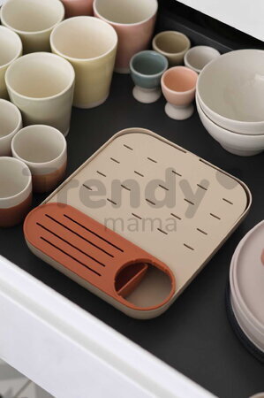 Odkvapkávač dojčenských fliaš Forest Draining Rack Terracotta Clay Beaba modulárny na 6 fliaš oranžový od 0 mes BE911730