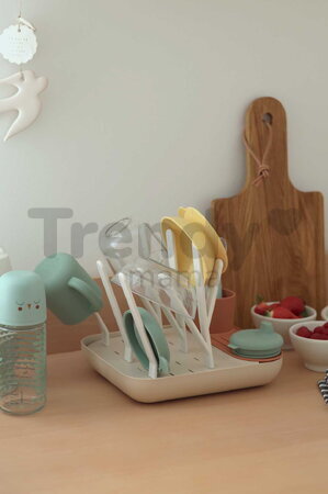 Odkvapkávač dojčenských fliaš Forest Draining Rack Terracotta Clay Beaba modulárny na 6 fliaš oranžový od 0 mes BE911730