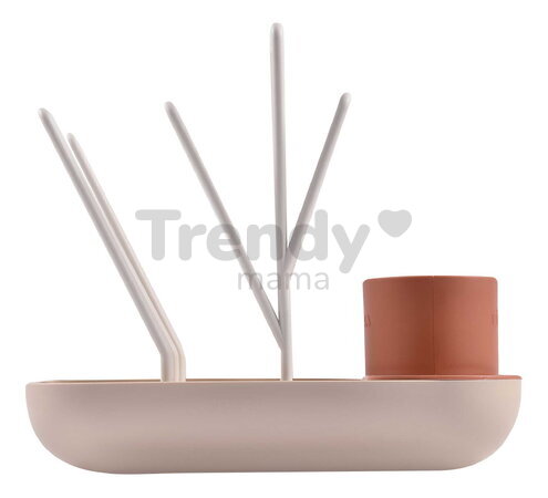 Odkvapkávač dojčenských fliaš Forest Draining Rack Terracotta Clay Beaba modulárny na 6 fliaš oranžový od 0 mes BE911730