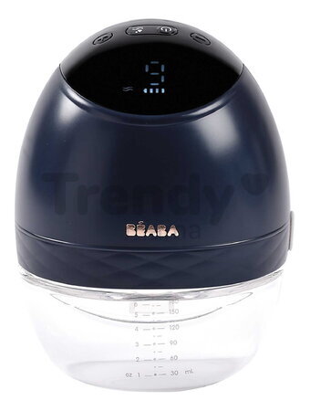 Odsávačka materského mlieka Hands-Free Electric Breast Pump Night Blue Beaba elektrická 3 režimy a 9 úrovní výkonu 180 ml BE911735