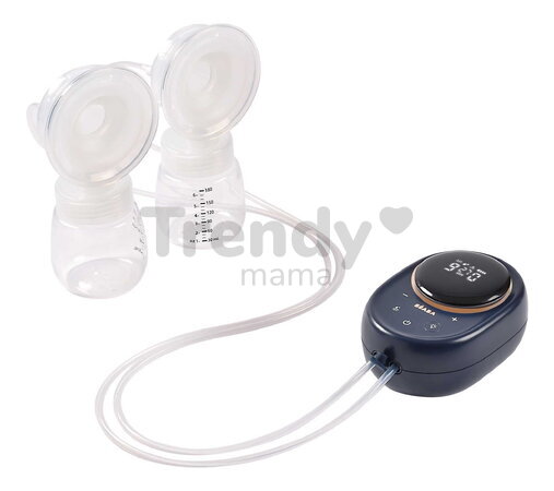Odsávačka materského mlieka Double Electric Breast Pump Night Blue Beaba elektrická dvojitá 3 režimy a 9 úrovní výkonu 180 ml BE911736