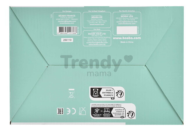 Odsávačka materského mlieka Double Electric Breast Pump Night Blue Beaba elektrická dvojitá 3 režimy a 9 úrovní výkonu 180 ml BE911736