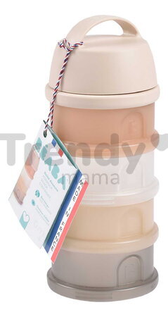 Dávkovač sušeného mlieka Formula Milk Container Translucent Clay Beaba 4 dielny hnedý od 0 mes BE911749