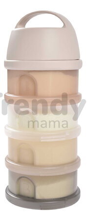 Dávkovač sušeného mlieka Formula Milk Container Translucent Clay Beaba 4 dielny hnedý od 0 mes BE911749