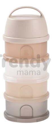 Dávkovač sušeného mlieka Formula Milk Container Translucent Clay Beaba 4 dielny hnedý od 0 mes BE911749