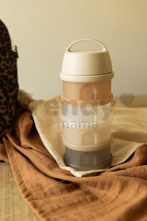 Dávkovač sušeného mlieka Formula Milk Container Translucent Clay Beaba 4 dielny hnedý od 0 mes BE911749