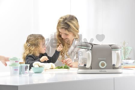 Parný varič a mixér Beaba Babycook® Duo Plus šedý dvojitý od 0 mesiacov