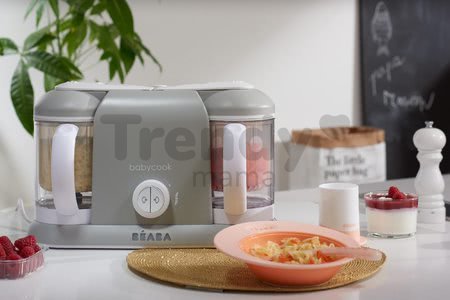 Parný varič a mixér Beaba Babycook® Duo Plus šedý dvojitý od 0 mesiacov