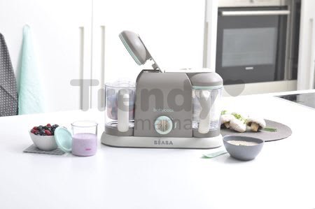 Parný varič a mixér Beaba Babycook® Duo Plus šedý dvojitý od 0 mesiacov