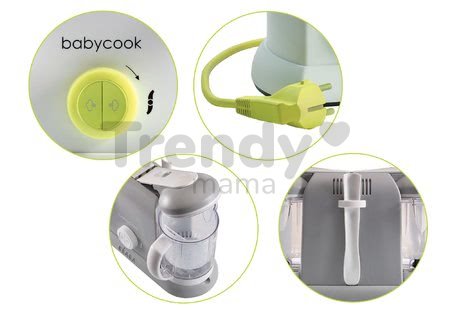 Parný varič a mixér Beaba Babycook® Duo Plus šedý dvojitý od 0 mesiacov