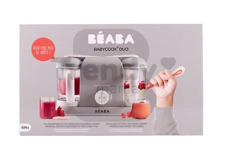 Parný varič a mixér Beaba Babycook® Duo Plus šedý dvojitý od 0 mesiacov