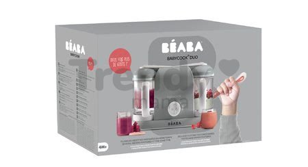 Parný varič a mixér Beaba Babycook® Duo Plus šedý dvojitý od 0 mesiacov