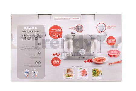 Parný varič a mixér Beaba Babycook® Duo Plus šedý dvojitý od 0 mesiacov