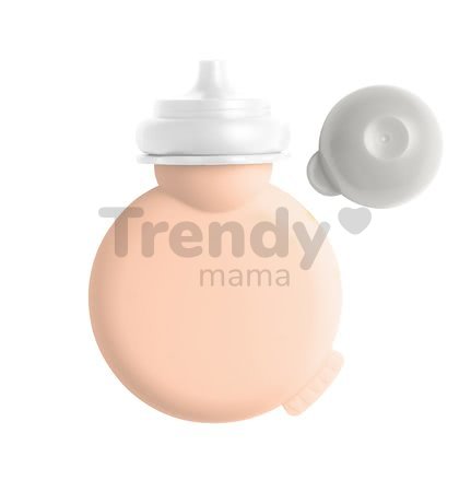 Fľaštička silikónová Beaba Babypote® pre bábätká ružová od 12 mesiacov
