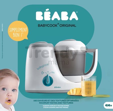 Parný varič a mixér Beaba Babycook® Originál šedo-modrý od 0 mesiacov