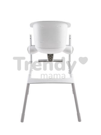 Jedálenská stolička z dreva Up & Down High Chair Beaba polohovatelná do 6 výšok, šedo-biela od 6-36 mesiacov