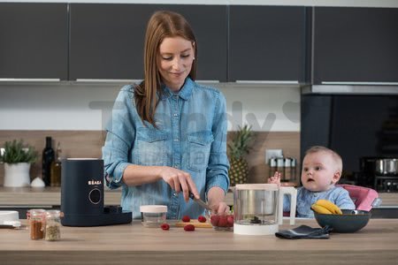 Parní vařič a mixér Beaba Babycook® Neo Night Blue modro-broskvový od 0 měsíců