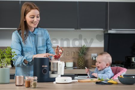 Parní vařič a mixér Beaba Babycook® Neo Night Blue modro-broskvový od 0 měsíců