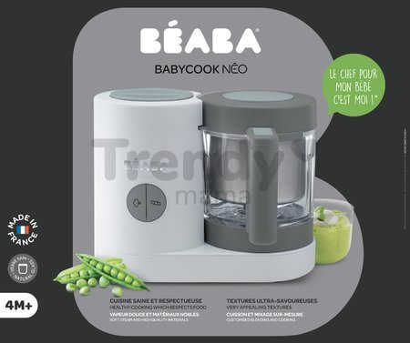 Parný varič a mixér Babycook® Neo Grey White Beaba šedo-strieborný od 0 mesiacov