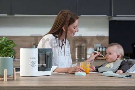 Parný varič a mixér Babycook® Neo Grey White Beaba šedo-strieborný od 0 mesiacov