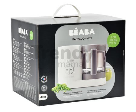 Parný varič a mixér Babycook® Neo Grey White Beaba šedo-strieborný od 0 mesiacov