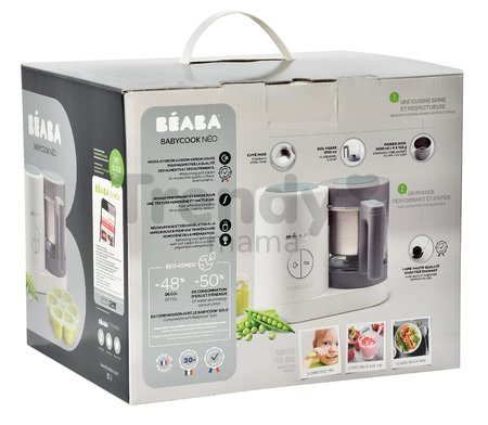 Parní vařič a mixér Beaba Babycook® Neo Grey White šedo-stříbrný od 0 měsíců