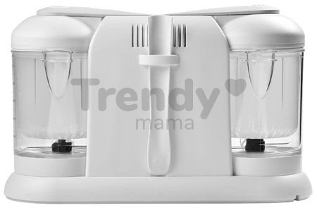 Aparat de gătit pe aburi şi mixer Beaba Babycook® Duo Plus White Silver dublu de la 0 luni