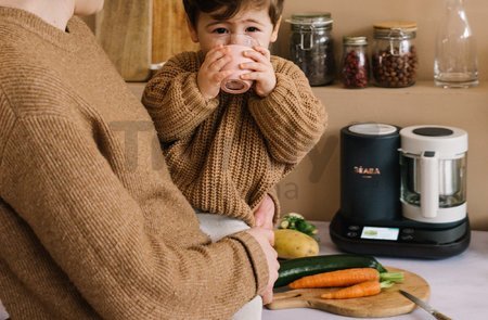 Parný varič a mixér Beaba Babycook Smart® Charcoal Grey čierno-biely