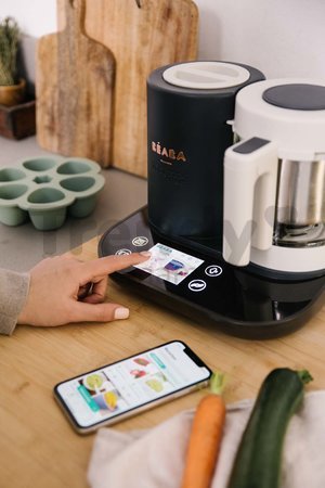 Parný varič a mixér Beaba Babycook Smart® Charcoal Grey čierno-biely