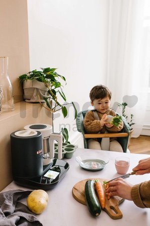 Parný varič a mixér Beaba Babycook Smart® Charcoal Grey čierno-biely