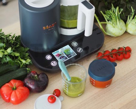 Parný varič a mixér Beaba Babycook Smart® Charcoal Grey čierno-biely