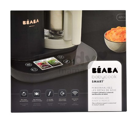 Parný varič a mixér Beaba Babycook Smart® Charcoal Grey čierno-biely