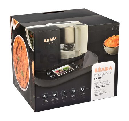 Parný varič a mixér Beaba Babycook Smart® Charcoal Grey čierno-biely