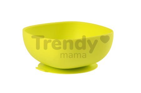 Miska pre bábätká Silicone Suction Bowl Beaba zo silikónu zelená od 0 mesiacov