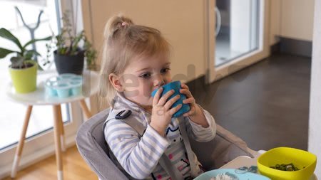 Pohár pre bábätká Silicone Cup Beaba zo silikónu modrý od 0 mesiacov