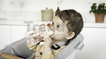 Fľaša Bidon z tvrdého plastu Straw Cup Beaba 240 ml so slamkou na pitie ružová od 8 mes