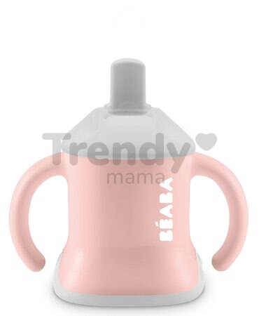 Hrnček Old Pink Beaba 3v1 Evolutive s cumlíkom ružový od 4 mes