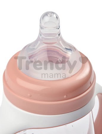 Fľaša Bidon na učenie pitia Beaba Learning Cup 2in1 Pink 210 ml so slamkou ružová od 4 mes