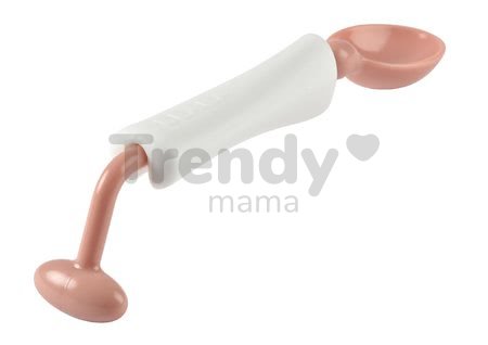 Lyžička pre deti Beaba Old Pink cvičná 360° néon 16 cm od 8 mesiacov ružová