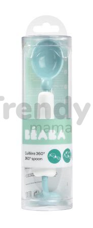 Lyžička pre deti Beaba Airy Green cvičná 360° néon 16 cm od 8 mesiacov zelená