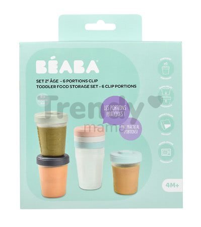 Set 6 dóz na jedlo Beaba Toddler Food Storage 6 clip 6x250 ml