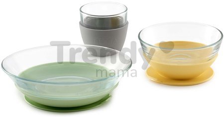 Jedálenská súprava zo skla Duralex Yellow Glass Meal Beaba z vysokokvalitného temperovaného materiálu od 36 mes