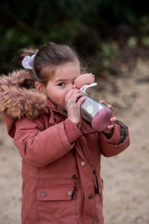 Fľaša Bidon s dvojitými stenami Stainless Steel Bottle Beaba Old Pink 350ml ružová z nehrdzavejúcej ocele od 18 mes