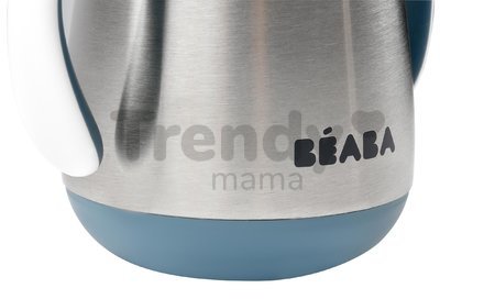 Jedálenská súprava On-the-go Mealtime Beaba Windy Blue s izotermickou taškou a pohárom s termoskou na jedlo a lyžičkou na kŕmenie sivo-modrá od 8 mes