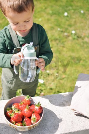 Fľaša Bidon na učenie pitia Straw Cup Beaba Sage Green 300 ml so slamkou zelená od 8 mes