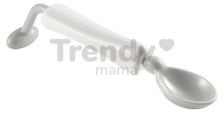 Tréningová lyžička pre deti 360° Training Spoon Beaba Light Mist 16 cm sivá od 8 mes