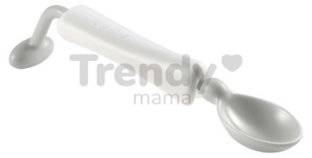 Tréningové lyžičky pre deti 360° Training Spoon Beaba Light Mist 16 cm vo výstavnom stojane sivé od 8 mes