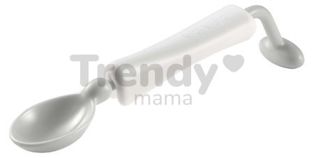 Tréningové lyžičky pre deti 360° Training Spoon Beaba Light Mist 16 cm vo výstavnom stojane sivé od 8 mes